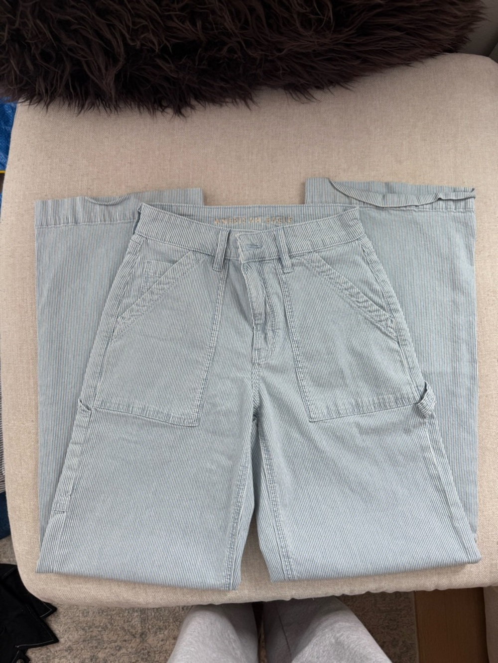 Light Blue Pinstripe Jeans